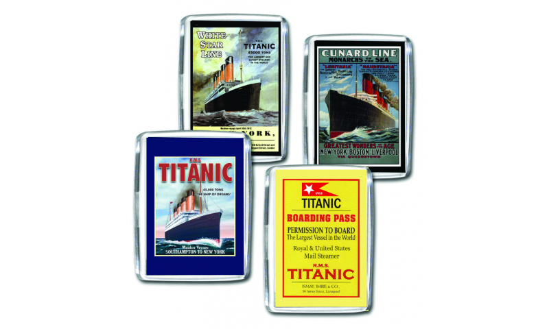 Titanic Acrylic Magnets 4 Asstd