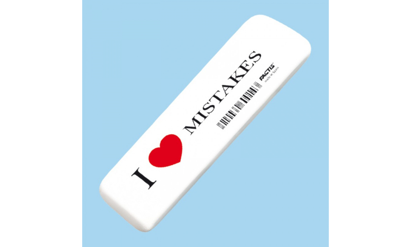 Factis Giant Eraser “I Love Mistakes” (New Lower Price for 2022)