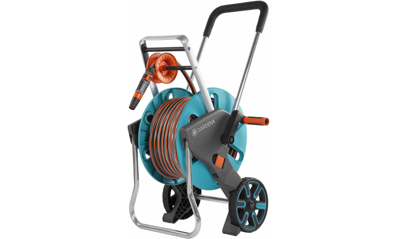 GARDENA CleverRoll M Easy Set: Hose cart with up to 20m capacity, particularly stable, with a comfortable hose guide in a robust metal frame