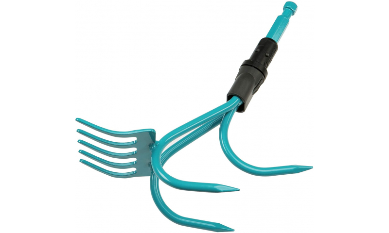 Gardena combisystem Grubber-Rake: Practical 2-in-1 garden tool, turquoise and black, one size, high-quality materials
