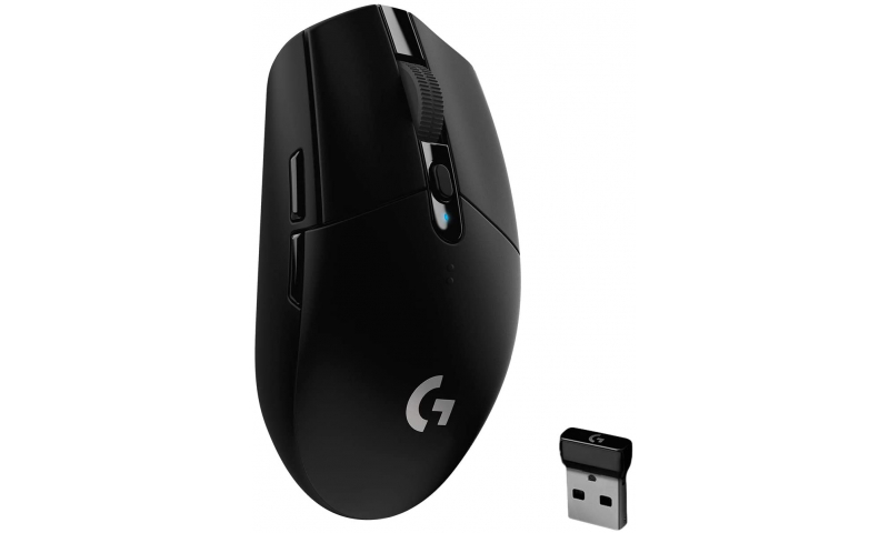 Logitech G305 LIGHTSPEED Wireless Gaming Mouse, HERO 12K Sensor, 12,000 DPI, Lightweight, 6 Programmable Buttons, 250h Battery Life, On-Board Memory, PC/Mac - Black