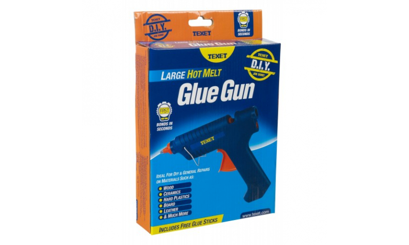 Texet Large Hot Melt Glue Gun 60w, Takes 11.7mm Glue Sticks