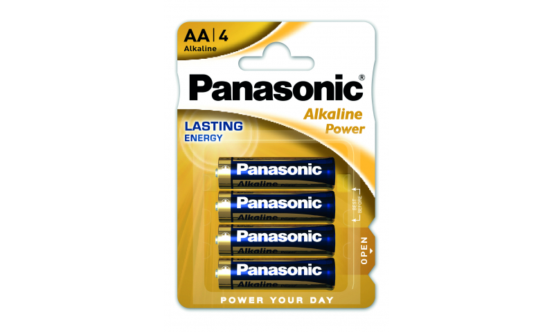 Panasonic Alkaline Batteries LR6/AA 1.5v 4 Pack