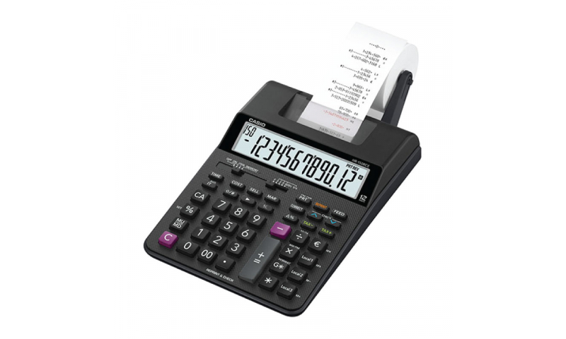Casio Printer Calculator - Compact Desk Size, 57mm Roll, battery, Mains optional