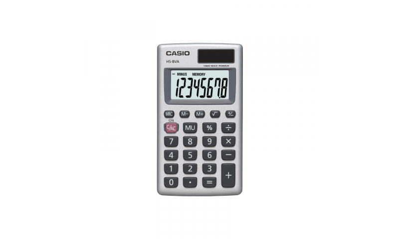 Casio 8 Digit Dual Power Pocket Wallet Calculator