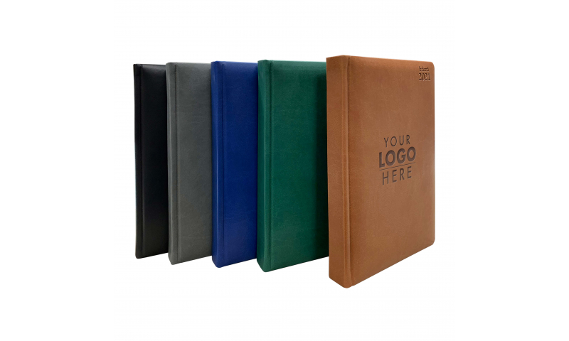 Irish Edition Deluxe Soft Padded A5 Daily Diary 2022. Cream Paper, Appointments, Colour Ireland Maps, Round Corners. Embossed 1 position on front cover included