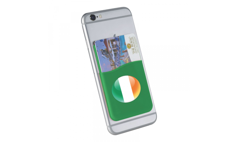 Ireland Tricolour Flag Silicon Credit Card Phone Holder - Hangcarded