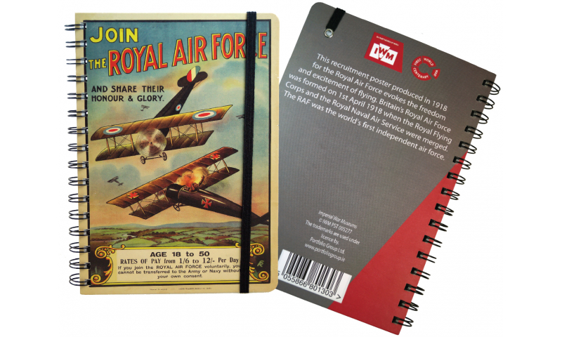 Join the RAF A5 Spiral Hardback Notebook
