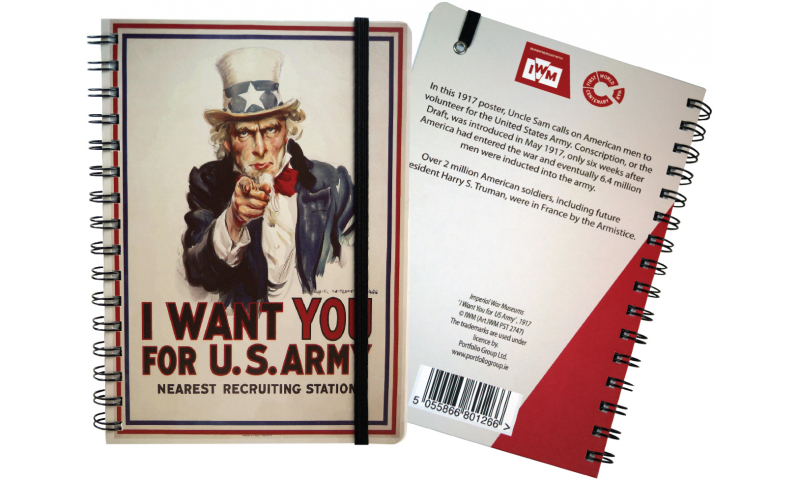 I Want You for US Army Spiral Hardback Notebook