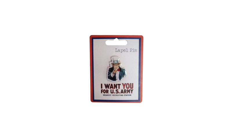 I Want You for US Army Enamel Shaped Lapel Pin