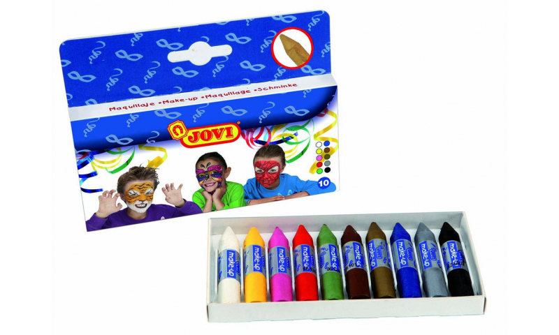 JOVI Face Paints Traditional Stick Style  - box of 10 units - 5,6 gram.
