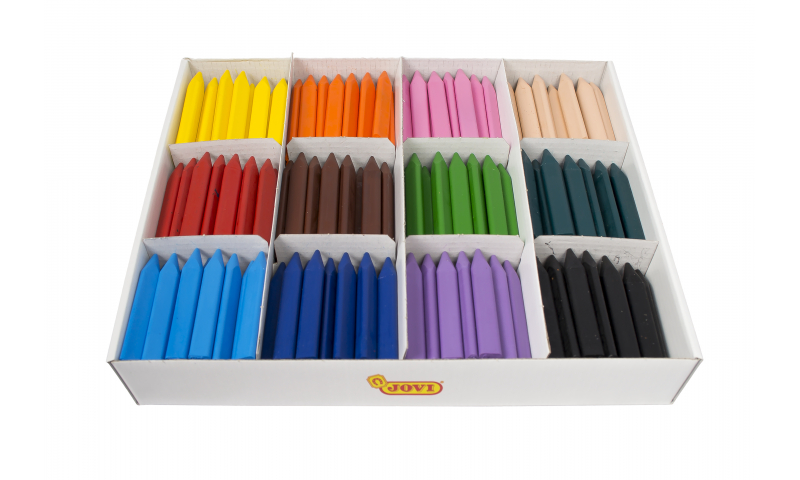 JOVI Jovicolor Large Triwax Wax Crayons - Economy Class pack of 300 units asstd.  (New Lower Price for 2021)