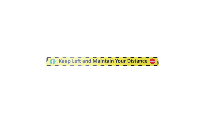 COVID-19 Keep Left and Maintain Your Distance Vinyl Floor Sticker