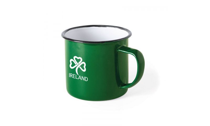 Ireland KeepMe Vintage Enamel Mug, Green 380ml