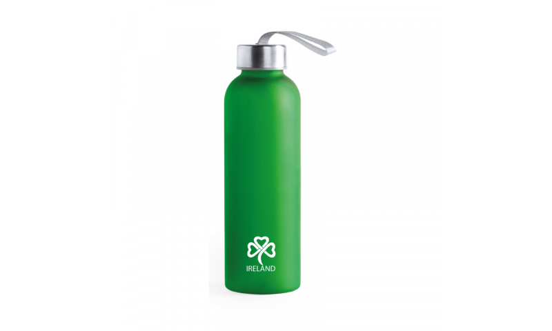 Ireland KeepMe Sports Bottle, Translucent Green 580ml, Steel screw Cap