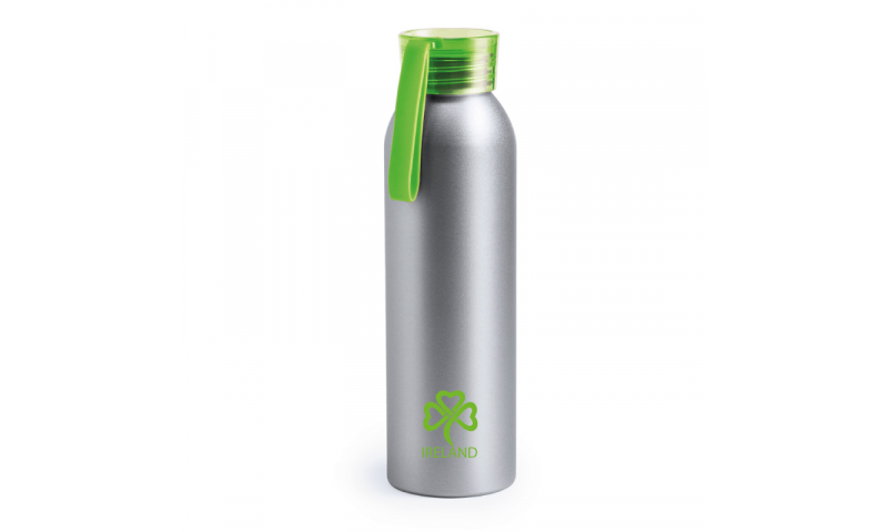 Ireland KeepMe Aluminium Flask Green 650ml, Carry Strap