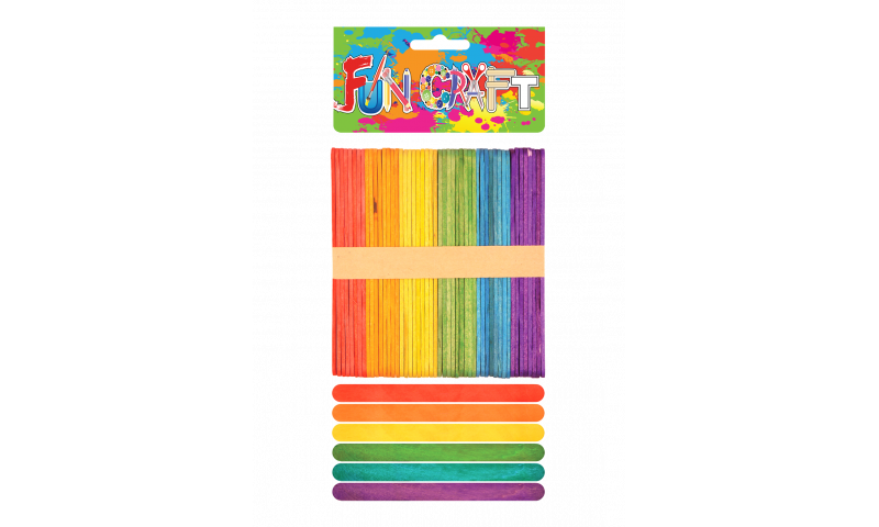 Craft with Fun Hangpack of Coloured Standard Lollipops 48pk