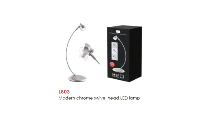 Lloytron Modern Chrome Swivel Head LED Desk Lamp: On Special Offer