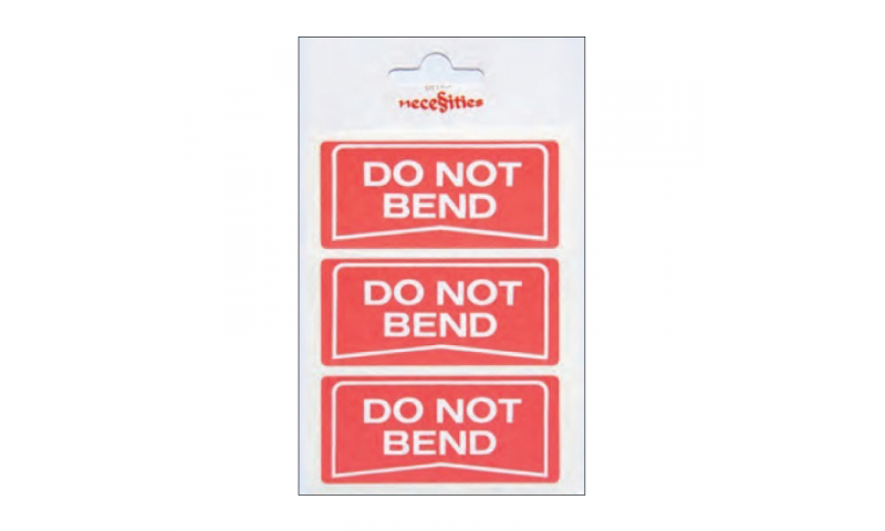 Necessities Do Not Bend Labels, 21 pack