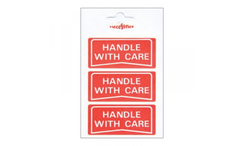 Necessitites Handle With Care Labels, 21 Pack