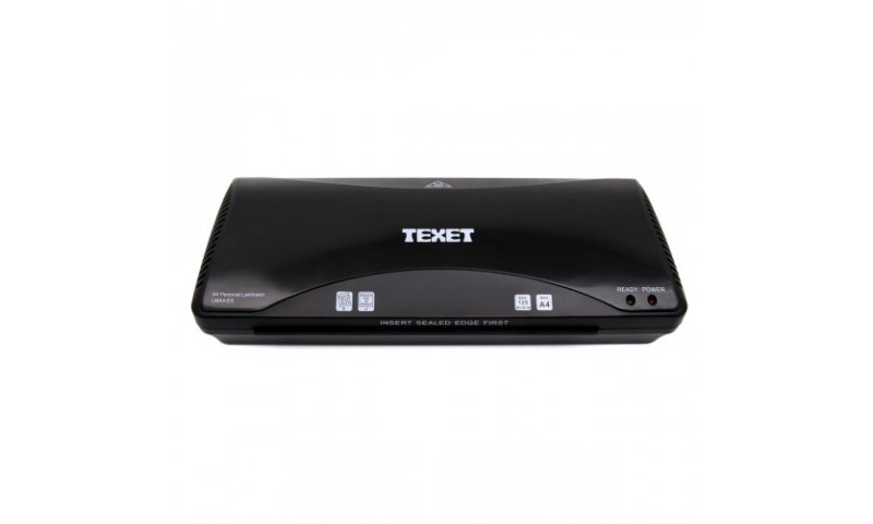 Texet A4 Laminator, for up to 250mic, Twin Roller, Easy Jam Release, Fast Warm Up