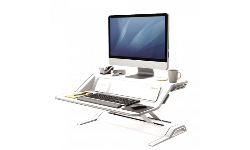 Fellowes Lotus™ DX Microban® Protection Sit-Stand Workstation - White (New Lower Price for 2022)
