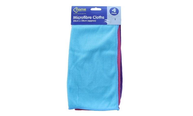 Microfibre Cleaning Cloths, 4pk