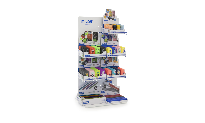 Milan Editions Sharpeneraser Filled Counter Display, 7 styles with FREE DISPLAY!
