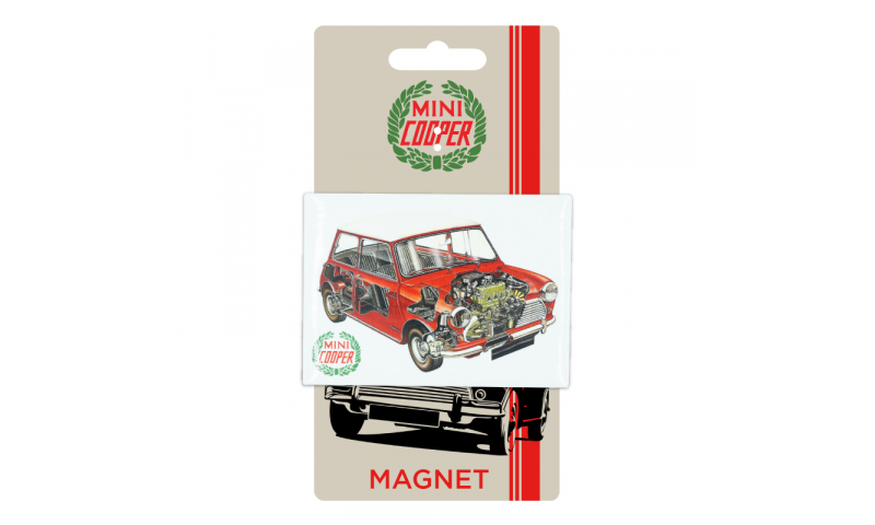 Mini Cooper TIN MAGNET - Cutaway