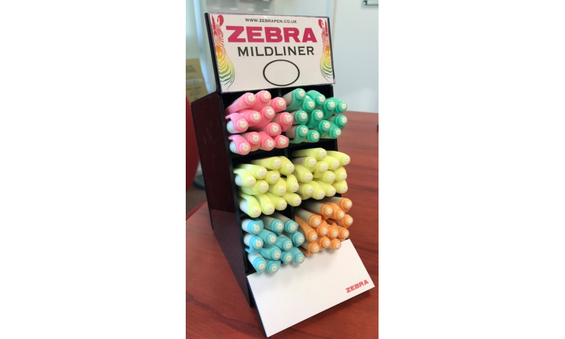 Zebra Mildliner Twin Tip Pastel Highlighters, Chisel Tip Display of 60 Assorted