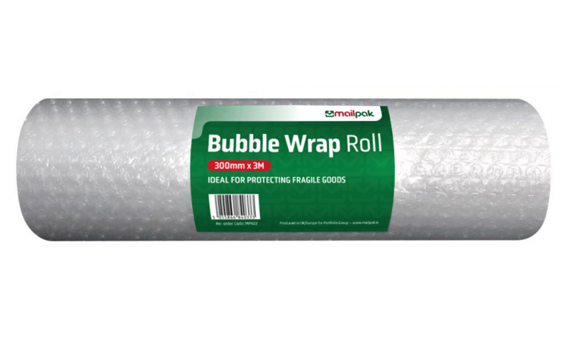 Mailpak Bubble Wrap Rolls, 300mm x 3M.