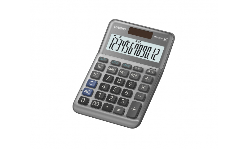 Casio 12 Digit Desk Calculator, Tax, Currency Exchange