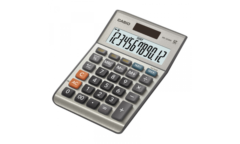 Casio 12 Digit Desk Calculator, Tax, Currency Exchange