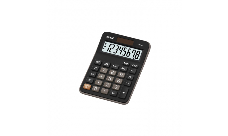 Casio Semi-Desk Calculator with 8 Jumbo LCD Digits, Black
