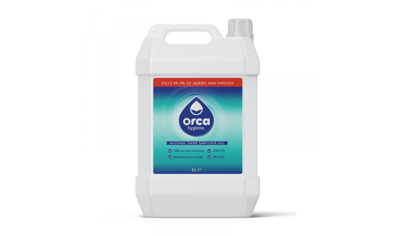 Orcagel 5000ml Alcohol Gel Hand Sanitiser 70% Alcohol. PCS100609  (New Lower price for 2022)