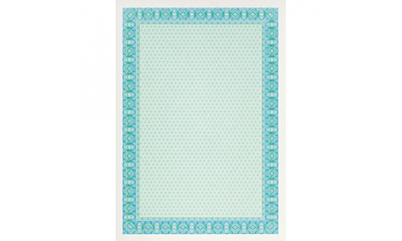 DECADRY A4 Certificate Paper 25 Sheets - Turquoise (New Lower Price for 2022)
