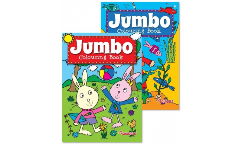 Squiggle Jumbo Colouring Book, 2 assorted.