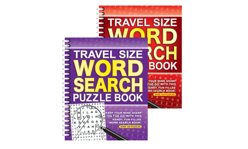 Squiggle Travel size Wordsearch Book, 2 assorted.