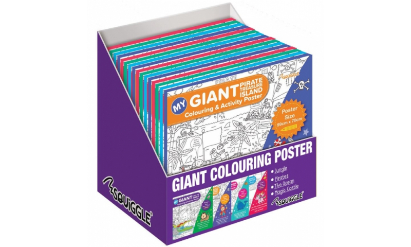 Squiggle Giant Colouring Poster. 4 assorted.