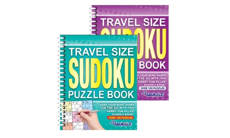 Squiggle Travel Size Sudoku Book, 2 assorted.