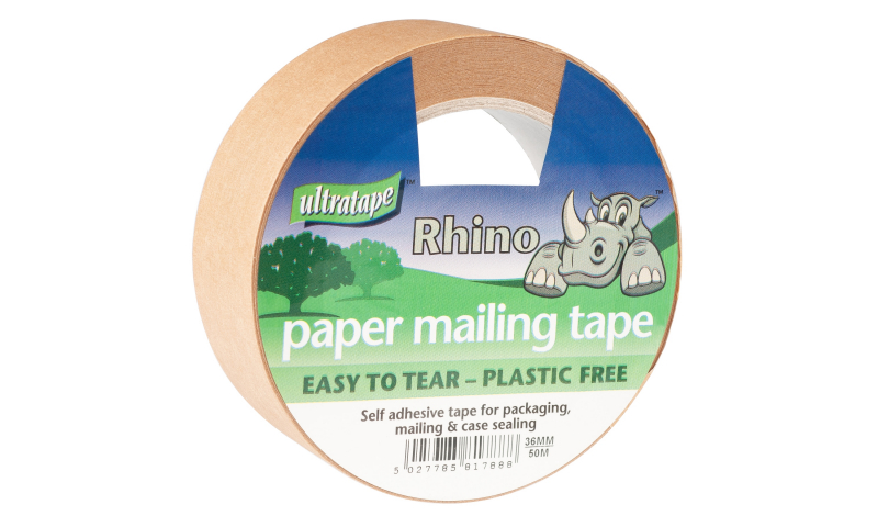 Ultratape 24 x 50M Paper Mailing Tape, Picture framing Tape,Plastic-free, ECO option.