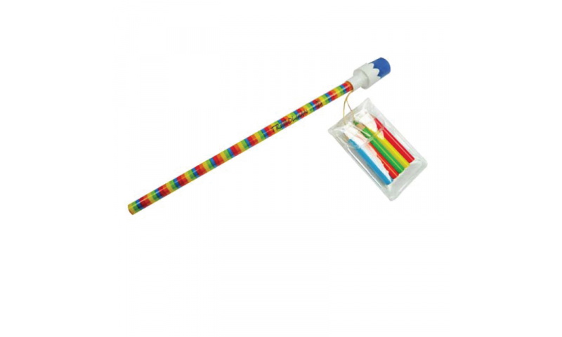 Novelty Rainbow Pencil with 5 Mini Crayons
