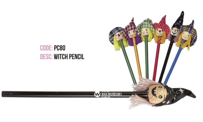 Halloween Witches Head Wooden Pencils, Asstd Printed with your logo