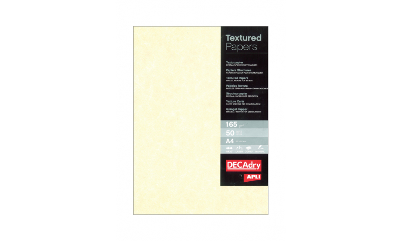 Decadry A3 Letterhead Champagne Parchment 165gsm, 25 Sheet Pack.
