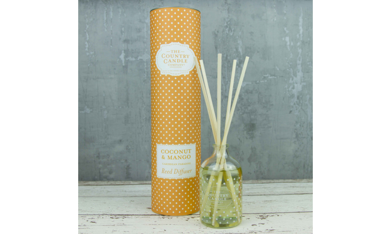Country Candle Coconut & Mango Polka Dot Reed Diffuser