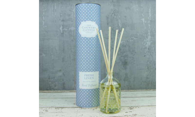 Country Candle Fresh Linen Polka Dot Reed Diffuser