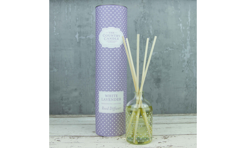 Country Candle White Lavender Polka Dot Reed Diffuser