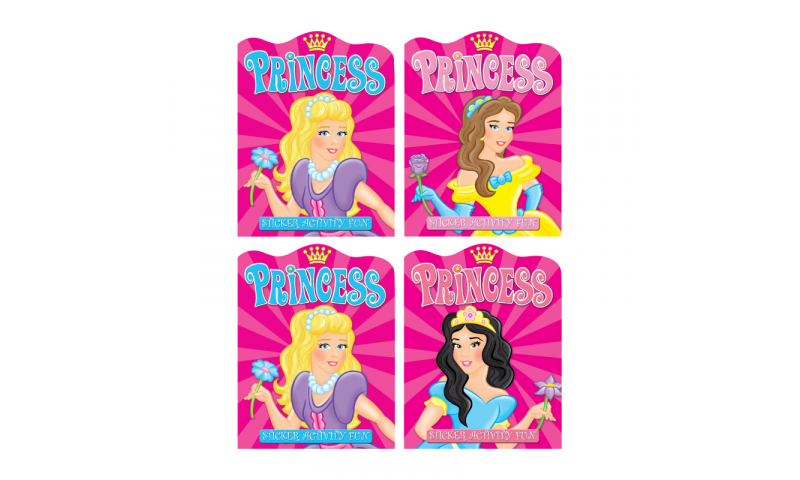 Childrens Books Princess Sticker & Activity Book, 4 Asstd