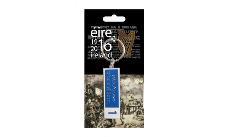 Proclamation Metal Street Sign Keyring - O'Connell Street