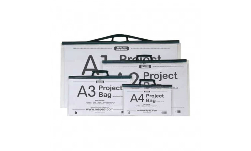 Artcare Project Bag with Handles, Clip Closers & Heavy Card insert A1
